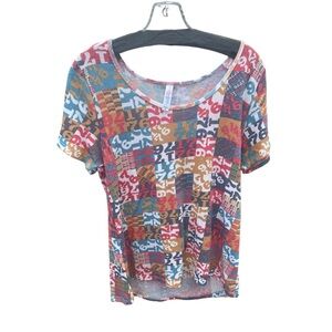 LulaRoe White Number Pattern Classic T‎